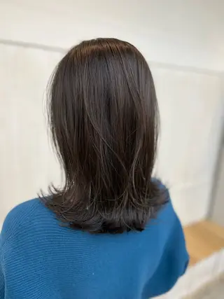 ミディアム カラー パーマ ヘアアレンジ 二ヶ月綺麗が続く デザイン/星野六三四のヘアスタイル