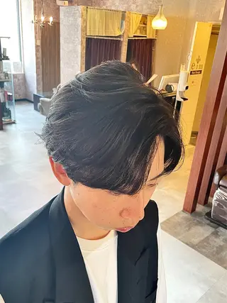 ショート パーマ メンズ eim hair rink  長津田店所属・🫧透明感カラー 🫧しほのヘアスタイル