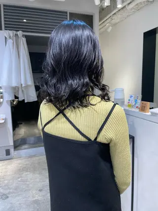 ミディアム パーマ 斉藤 瑞恵のヘアスタイル