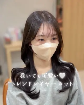 ロング カラー honoka/レイヤ ー/艶感カラー/韓国のヘアスタイル