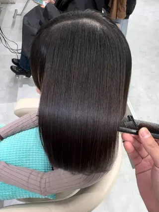 ミディアム 髪質改善&縮毛矯正 池本　有宏のヘアスタイル