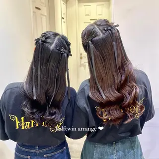 ヘアアレンジ ハイトーンカラー/ 長さだし🐇きょうかのヘアスタイル