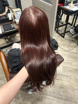 セミロング カラー 髪質改善/縮毛矯正 🫧RISA🎀のヘアスタイル