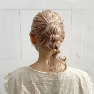 ヘアアレンジ 透明感モテ艶髪カラー Gallicaイリサのヘアスタイル