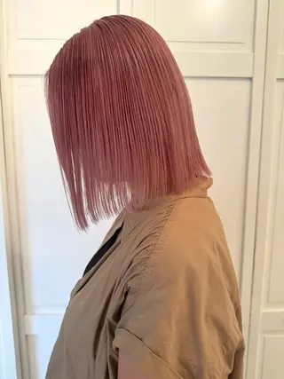 カラー ブリーチカラー🎀 韓国風/寺門美優のヘアスタイル