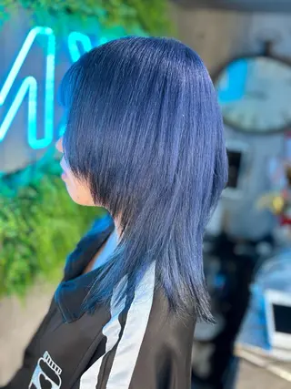 ミディアム カラー 個性派ウルフ/メンズ /ブリーチ/渋谷のヘアスタイル