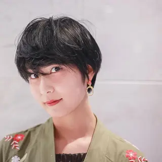 ショート nessヤマサキ リュウタのヘアスタイル