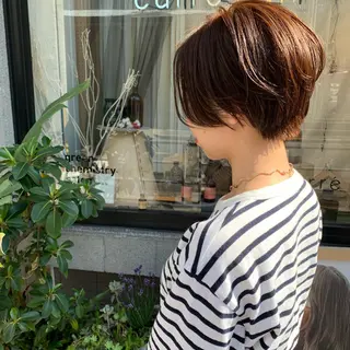 ショート 艶髪color💎髪 質改善ストレート大吉のヘアスタイル