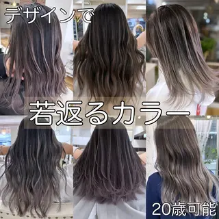 セミロング カラー ヘアアレンジ 久米 治仁のヘアスタイル