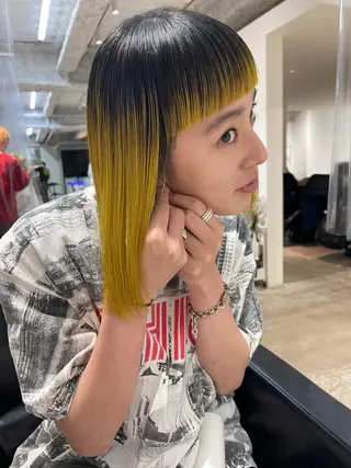 ミディアム カラー oma　袮次金 鈴香のヘアスタイル