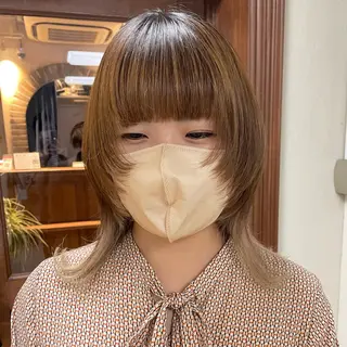 ミディアム カラー ヘアアレンジ maoブリーチ無し 似合わせカラーのヘアスタイル