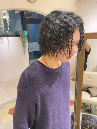 パーマ メンズ 菊池大一 溝の口パーマのヘアスタイル