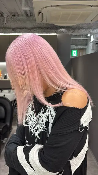 セミロング カラー 名古屋／デザイン／ ブリーチ/松井亮磨のヘアスタイル