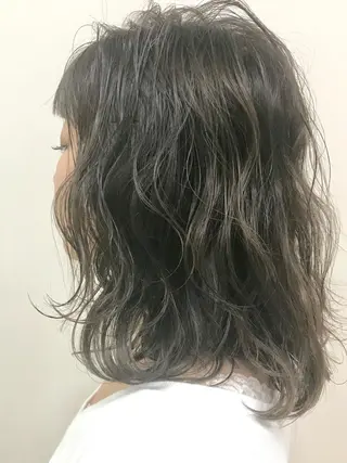 ミディアム カラー パーマ ヘアアレンジ メンズ キッズ ネイル マツエク・マツパ Lien 深井店のヘアスタイル