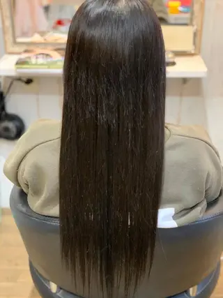 ロング カラー パーマ ヘアアレンジ チビ編み込みエクステ シールエクステのヘアスタイル