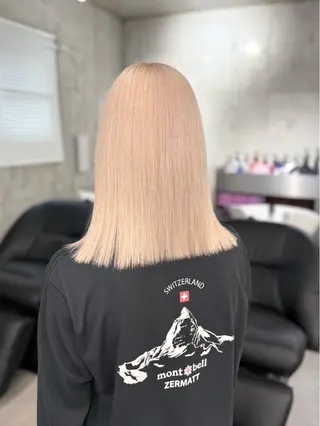 セミロング ブリーチカラー /ハイトーン碇　英朗のヘアスタイル