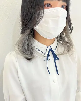 ミディアム カラー 駅チカ【ali'i】 アリイ花崎友美☘のヘアスタイル