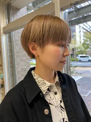ショート Cafune juntos YOLO所属・大阪美容師/ スパニスト/東本真菜のヘアスタイル