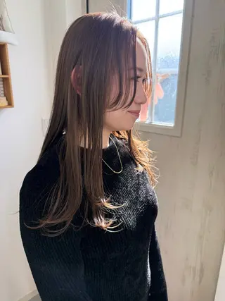 ロング カラー milk所属・キノシタ マユのヘアスタイル