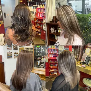 セミロング カラー レイヤー/ボブ/ ミニボブ/AOIのヘアスタイル