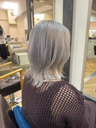 ミディアム 髪質改善＆艶カラー Zina💋池袋のヘアスタイル