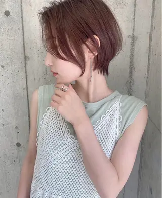 ショート カラー ❤️ブリーチなし💚 ダブルカラー平野実花のヘアスタイル