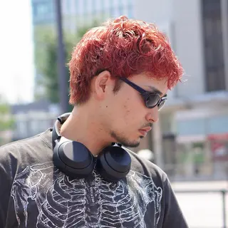 パーマ メンズ 小顔レイヤー/ 透明感カラー/増田のヘアスタイル