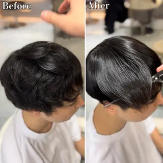 ショート パーマ メンズ 🔮メンズ縮毛矯正 毛流れパーマ💎竹永のヘアスタイル