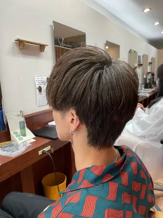 ショート メンズ ルキ🌈ブリーチカラ ー&メンズパーマ🦄のヘアスタイル