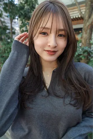 ロング anri🤍🎀 似合わせカットのヘアスタイル