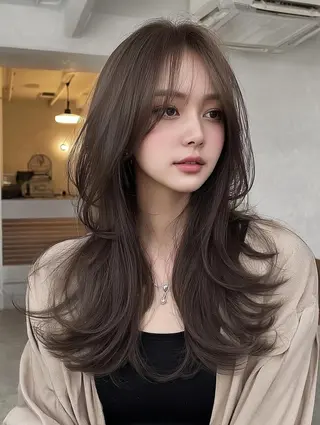 ロング カラー レイヤーカット✨ 福井雄登のヘアスタイル