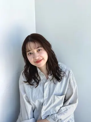 セミロング 透明感カラー🤎/ ツヤカラー/さくらのヘアスタイル