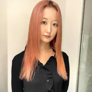 ロング カラー 🍊暖色×顔周り 🍊cocoroのヘアスタイル