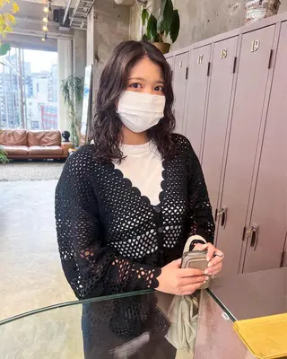 ミディアム パーマ 水野 雪 /パーマ/暖色カラーのヘアスタイル