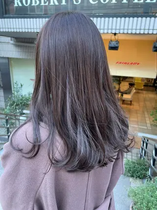 セミロング カラー 艶カラー🌙縮毛矯正 /ボブ【Reina】のヘアスタイル