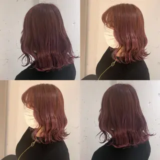 ミディアム カラー カジュアルを女っぽく 𝗮𝘆𝗮𝗰𝗼のヘアスタイル