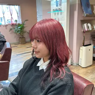 セミロング カラー 柔らかいcolor ￤韓国￤🩰マユ🩰のヘアスタイル