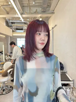 ミディアム カラー 🍃柔らかヘアー田中 瑞希🍃のヘアスタイル