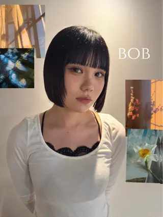 ミディアム saki/ハイトーン カラー/薬院のヘアスタイル