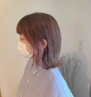ミディアム カラー 透明感カラー ✨ 韓国艶髪💗菅原のヘアスタイル
