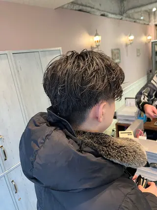 パーマ メンズ レイヤー/透明感/髪 質改善/メンズ/佐藤のヘアスタイル