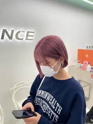 ミディアム カラー ヘアアレンジ salowin新宿East3階所属・艶美髪/髪質改善 /縮毛矯正/木元渓太のヘアスタイル