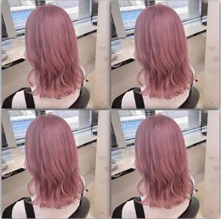 セミロング カラー ダブルカラー 韓国ヘアKYONのヘアスタイル