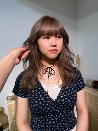 セミロング カラー iroha/ n.w.h🎀のヘアスタイル