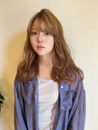 セミロング カラー ヘアアレンジ 永井 亜実のヘアスタイル