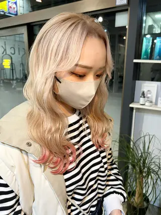 ミディアム カラー stylist 大須賀 裕矢のヘアスタイル