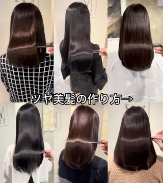 ロング カラー 宝の 髪のヘアスタイル