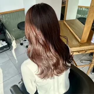 セミロング カラー ブリーチなし/レイヤ ー特化🌈Tommyのヘアスタイル