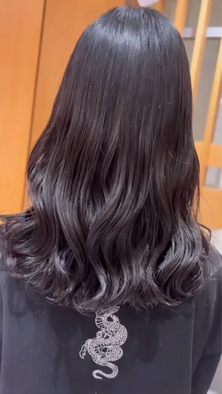 セミロング パーマ コテ巻き風パーマ✨ かつみのヘアスタイル