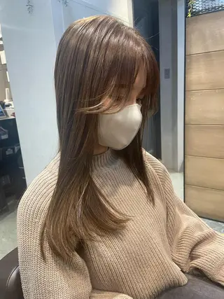 ロング カラー youres hair 髪質改善トリートメント&ヘッドスパ  新宿三丁目店【ユアーズヘア】所属・🦋透明感カラー 👑NODOKA🦋のヘアスタイル